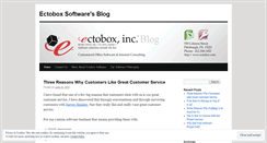 Desktop Screenshot of ectoboxsoftware.wordpress.com