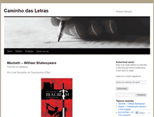 Tablet Screenshot of caminhodasletras.wordpress.com