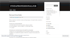 Desktop Screenshot of findaprofessionaljob.wordpress.com