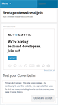 Mobile Screenshot of findaprofessionaljob.wordpress.com