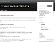 Tablet Screenshot of findaprofessionaljob.wordpress.com