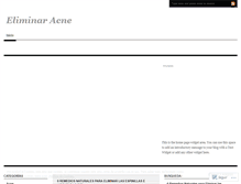 Tablet Screenshot of eliminaracne.wordpress.com