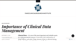 Desktop Screenshot of fakeclinicalresearchinstitute.wordpress.com