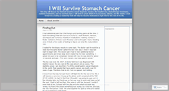 Desktop Screenshot of iwillsurvivecancer.wordpress.com