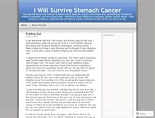 Tablet Screenshot of iwillsurvivecancer.wordpress.com