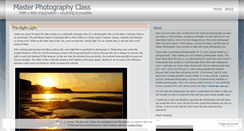 Desktop Screenshot of masterphotographyclass.wordpress.com