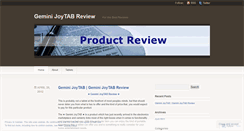 Desktop Screenshot of geminijoytabreview.wordpress.com