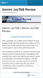 Mobile Screenshot of geminijoytabreview.wordpress.com