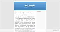 Desktop Screenshot of nwaehaccp.wordpress.com