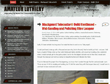 Tablet Screenshot of amateurluthiery.wordpress.com