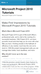 Mobile Screenshot of microsoftproject2010tutorials.wordpress.com