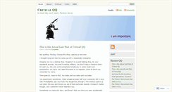 Desktop Screenshot of criticalqq.wordpress.com