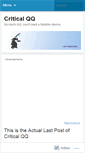 Mobile Screenshot of criticalqq.wordpress.com