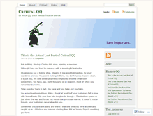 Tablet Screenshot of criticalqq.wordpress.com