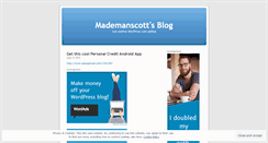 Desktop Screenshot of mademanscott.wordpress.com