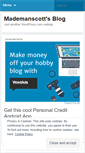 Mobile Screenshot of mademanscott.wordpress.com