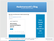 Tablet Screenshot of mademanscott.wordpress.com