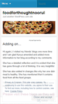 Mobile Screenshot of foodforthoughtnoorul.wordpress.com