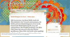Desktop Screenshot of krippejever.wordpress.com
