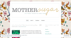 Desktop Screenshot of mothersugar.wordpress.com