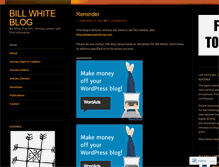 Tablet Screenshot of billwhiteblog.wordpress.com