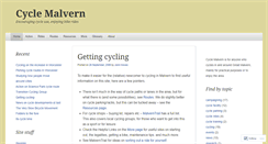Desktop Screenshot of cyclemalvern.wordpress.com