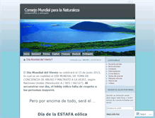 Tablet Screenshot of consejomundialparalanaturaleza.wordpress.com