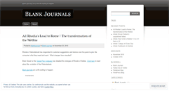 Desktop Screenshot of blankjournals.wordpress.com