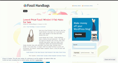 Desktop Screenshot of fossilhandbags.wordpress.com