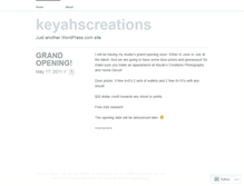 Tablet Screenshot of keyahscreations.wordpress.com