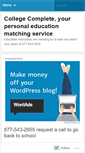 Mobile Screenshot of collegecomplete.wordpress.com