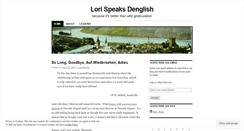 Desktop Screenshot of lorispeaksdenglish.wordpress.com