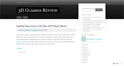 Desktop Screenshot of 3dglassesreview.wordpress.com