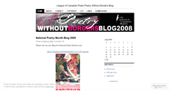 Desktop Screenshot of lcpnationalpoetrymonth2008.wordpress.com