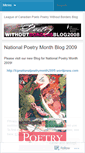 Mobile Screenshot of lcpnationalpoetrymonth2008.wordpress.com