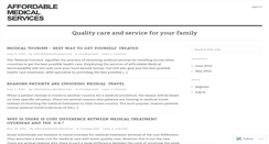 Desktop Screenshot of affordablemedicalservices.wordpress.com