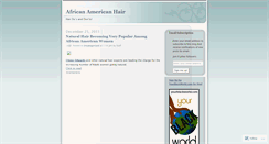 Desktop Screenshot of africanamericanhair.wordpress.com