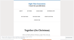 Desktop Screenshot of fightthisgen.wordpress.com