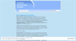Desktop Screenshot of joshuahernandezonline.wordpress.com
