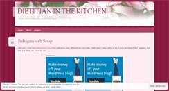 Desktop Screenshot of dietitianinthekitchen.wordpress.com