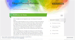 Desktop Screenshot of blogsofteenagebulimia.wordpress.com