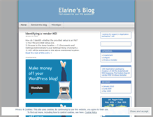 Tablet Screenshot of elainejames.wordpress.com