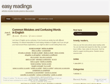 Tablet Screenshot of easyreadings.wordpress.com