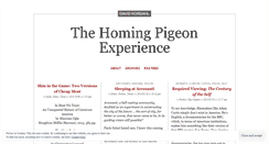 Desktop Screenshot of homingpigeonexperience.wordpress.com