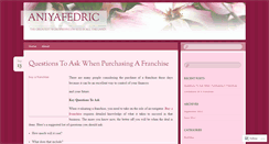 Desktop Screenshot of aniyafedric.wordpress.com