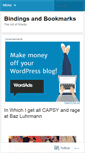 Mobile Screenshot of bindingsandbookmarks.wordpress.com