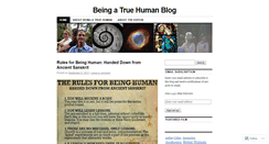 Desktop Screenshot of beingatruehuman.wordpress.com