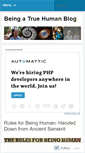Mobile Screenshot of beingatruehuman.wordpress.com