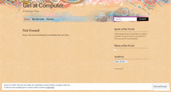 Desktop Screenshot of girlatcomp.wordpress.com