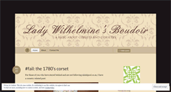 Desktop Screenshot of ladywilhelmine.wordpress.com